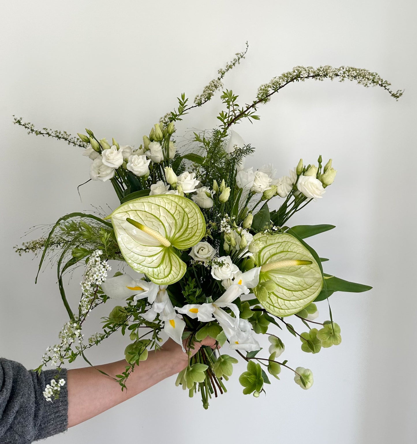 Bouquet of Lisianthus and Anthurium - Luxury from Meadow, available in Barcelona