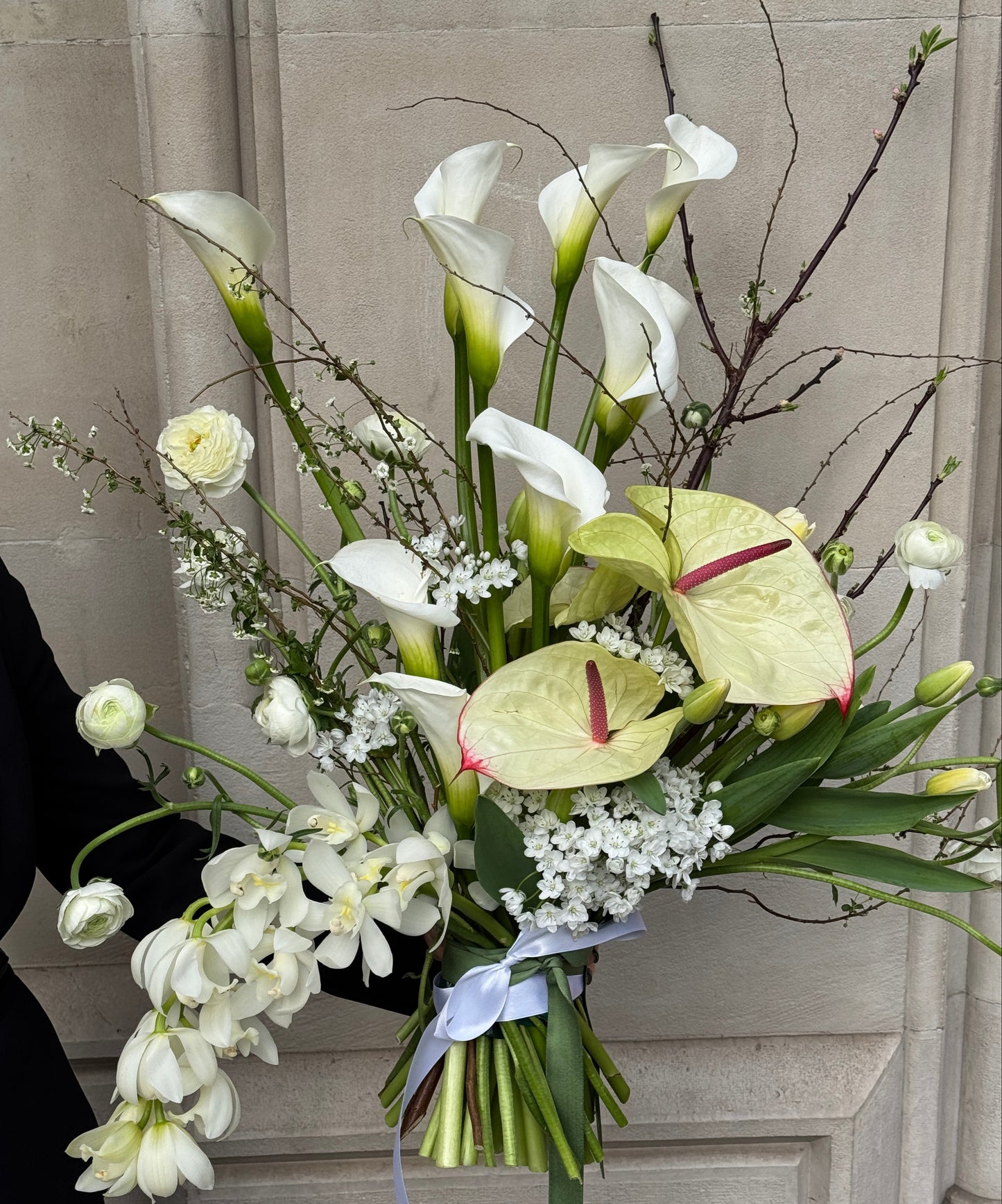Bouquet of Cymbidium and Anthurium - Luxury from Meadow, available in Barcelona