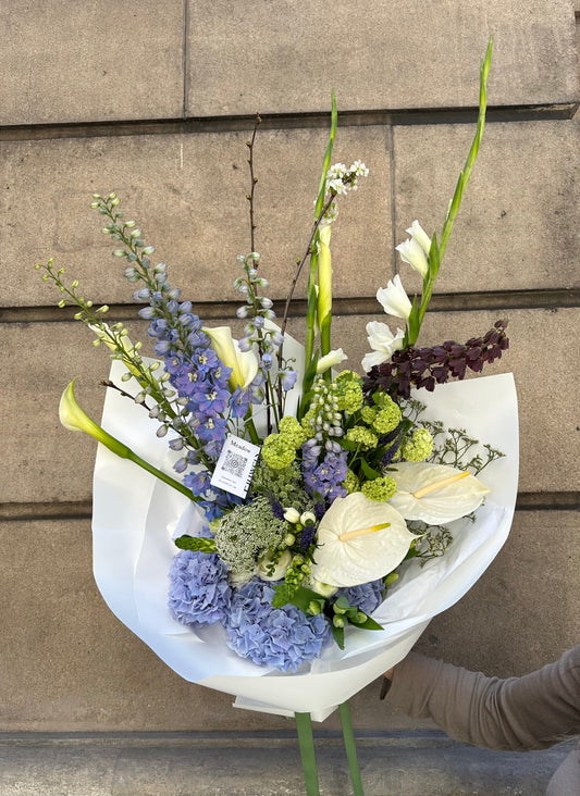 Bouquet of Delphinium and Fritillaria - Luxury from Meadow, available in Barcelona